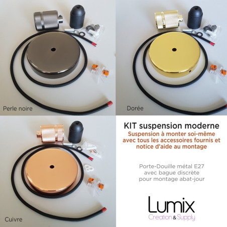 Kit complet pour montage d'une suspension simple métal avec douille moderne à bague