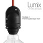 Lampe à suspendre pour l'extérieur - douille et porte-douille IP65 - câble textile IP65