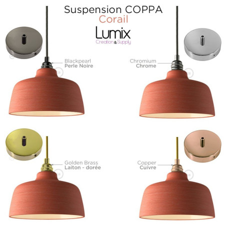 COMMANDE PRIVÉE - 3 SUSPENSIONS COPPA CLOCHE - ROSACE 3 SORTIES