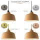 PRIVATE ORDER - 3 COPPA CLOCHE SUSPENSIONS - ROSACE 3 OUTSIDES