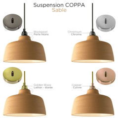 COMMANDE PRIVÉE - 3 SUSPENSIONS COPPA CLOCHE - ROSACE 3 SORTIES