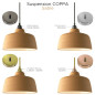 COMMANDE PRIVÉE - 3 SUSPENSIONS COPPA CLOCHE - ROSACE 3 SORTIES