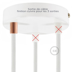 COMMANDE PRIVÉE - 3 SUSPENSIONS COPPA CLOCHE - ROSACE 3 SORTIES