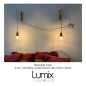 Système de fixation au mur réglable en bois pour lampe baladeuse Système de fixation au mur réglable en bois pour lampe baladeuse