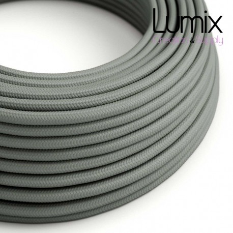 Câble textile 2 x 0,75 mm2 Gris effet soie