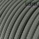 Câble textile 2 x 0,75 mm2 Gris effet soie