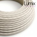 Câble textile 2 x 0,75 mm2 Lin neutre