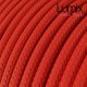 Câble textile 2 x 0,75 mm2 Rouge effet soie