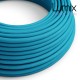 Câble textile 2 x 0,75 mm2 bleu turquoise effet soie