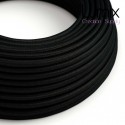 Câble textile 3 x 0,75 mm2 Noir effet soie