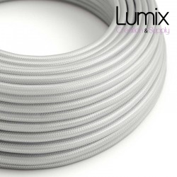 Câble textile 2 x 0,75 mm2 Argent effet soie