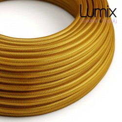 Câble textile 2 x 0,75 mm2 Or effet soie