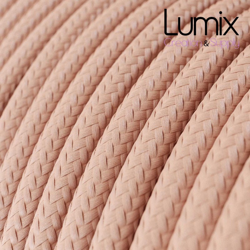 Câble d'alimentation luminaire à gaine textile Lin neutre