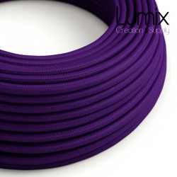 Câble textile 2 x 0,75 mm2 violet effet soie