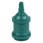 Porte-douille métal couleur vert bouteille mat avec bague pour montage abat-jour