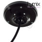 Rosace porcelaine peinte en noir pour raccordement électrique au plafond - pavillon porcelaine style vintage