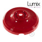Rosace porcelaine peinte en rouge pour raccordement électrique au plafond - pavillon porcelaine style vintage