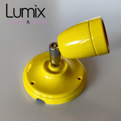 Lampe applique murale orientable porcelaine Jaune