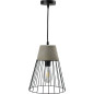 Lampe suspension abat-jour cage métal et béton - Luminaire personnalisable Lampe suspension abat-jour cage métal et béton - Luminaire personnalisable