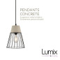 Lampe suspension abat-jour cage métal et béton - Luminaire personnalisable Lampe suspension abat-jour cage métal et béton - Luminaire personnalisable