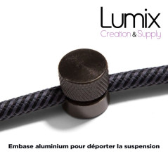 Lampe en suspension pour l'extérieur - Luminaire sur-mesure étanche IP65 - Porte-Douille lisse en silicone