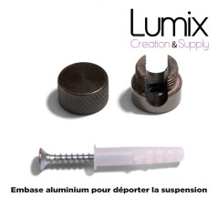 Lampe en suspension pour l'extérieur - Luminaire sur-mesure étanche IP65 - Porte-Douille lisse en silicone