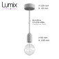Luminaire Suspension sur-mesure étanche IP65 - Porte-Douille lisse Pastel silicone Luminaire Suspension sur-mesure étanche IP65 - Porte-Douille lisse Pastel silicone