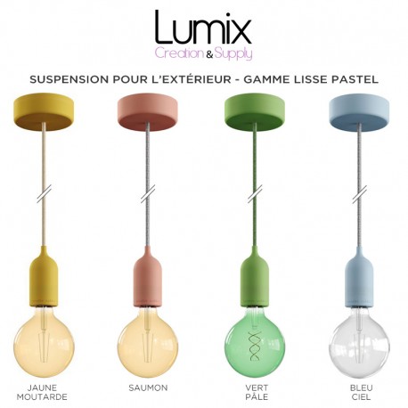 Lampe en suspension pour l'extérieur - Luminaire sur-mesure étanche IP65 - Douille à bague