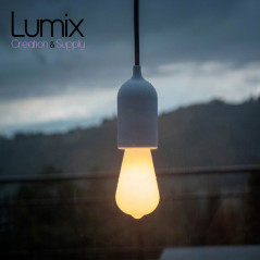 Lampe en suspension pour l'extérieur - Luminaire sur-mesure étanche IP65 - Porte-Douille lisse Pastel en silicone
