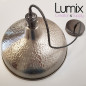 Suspension abat-jour métal martelé style Bistrot métal - modèle couleur métal style bronze