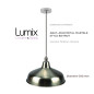 Suspension abat-jour métal martelé style Bistrot métal - modèle couleur métal style bronze