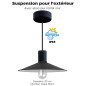 COMMANDE PRIVÉE : 6 SUSPENSIONS REF SUSP-2-IP65-GRA - 1 m de câble noir + abat-jour swing