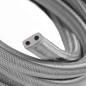 COMMANDE PRIVÉE : Kit guirlande déco d'intérieur - câble textile couleur argent - 4 ampoules LED