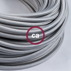 COMMANDE PRIVÉE : Kit guirlande déco d'intérieur - câble textile couleur argent - 4 ampoules LED