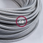 COMMANDE PRIVÉE : Kit guirlande déco d'intérieur - câble textile couleur argent - 4 ampoules LED