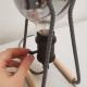 Lampe à poser Alesio - Ampoule globe G125 Smoky 220 Volts-E27