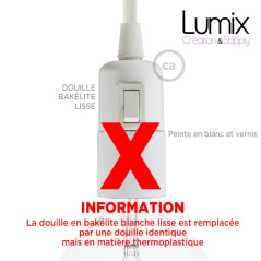 Lampe baladeuse E27 avec interrupteur à personnaliser - câble textile, douille bakélite