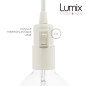 Lampe baladeuse E27 avec interrupteur à personnaliser - câble textile, douille bakélite lisse Lampe baladeuse E27 avec interrupteur à personnaliser - câble textile, douille bakélite lisse