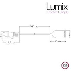 Lampe baladeuse à suspendre utilisable à l'extérieur - De 3 à 10 mètres de câble textile IP65