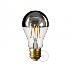 Ampoule LED Goutte A60 Demi Sphère Argentée 7W E27 Dimmable 2700K