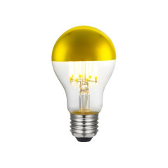 Ampoule LED Goutte A60 Demi Sphère Dorée 7W E27 Dimmable 2700K