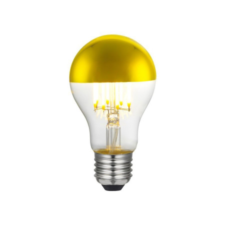 Ampoule LED Goutte A60 Demi Sphère Dorée 7W E27 Dimmable 2700K