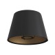 Lampe à poser COPPA EFFET TABLEAU NOIR forme vase en céramique avec abat-jour Impero tissu noir