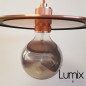 Suspension double disque métal diamètre 30 cm couleur cuivre Suspension double disque métal diamètre 30 cm couleur cuivre