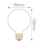 Ampoule Globe G95 LED Strip Happy In E27 1.5 W Finition RGB