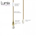 COMMANDE PRIVÉE : 4 Lampes baladeuse prestige E14 câble textile torsadé