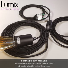 Lampe double à suspendre type baladeuse - interrupteur double allumage