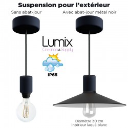 Pendant light IP65 Graphite sans abat-jour