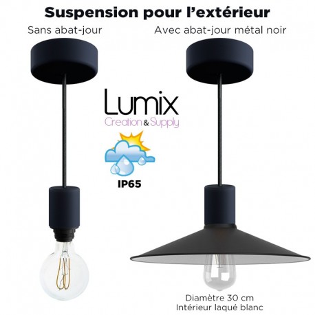 Pendant light IP65 Graphite without shade
