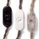 Cordon alimentation interrupteur vintage à glissière et câble torsadé couleur et longueur au choix